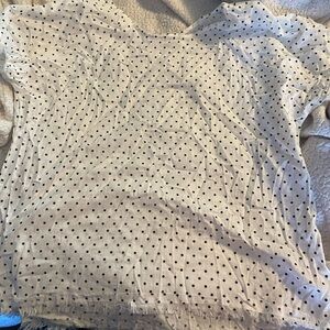 MISSLOOK White Top with Black Polka Dots